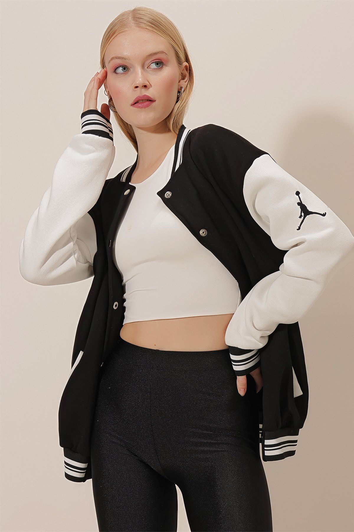 Üç İplik Baskı Kolej Ceket