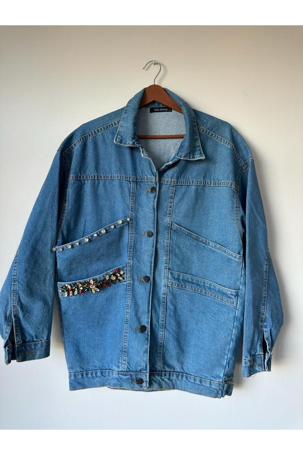 Tasarım, El Emeği, Taş İşlemeli, Oversize Kot_Denim Ceket Tasarım, El Emeği, Taş İşlemeli, Oversize Kot_Denim Ceket