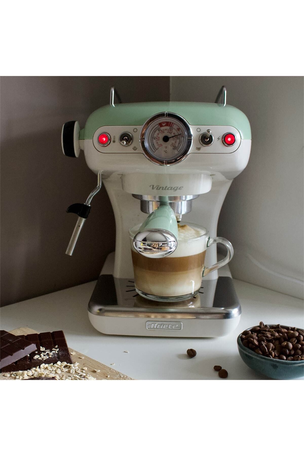 Vintage Cappuccino-espresso Makinesi Yeşil Vintage Cappuccino-espresso Makinesi Yeşil