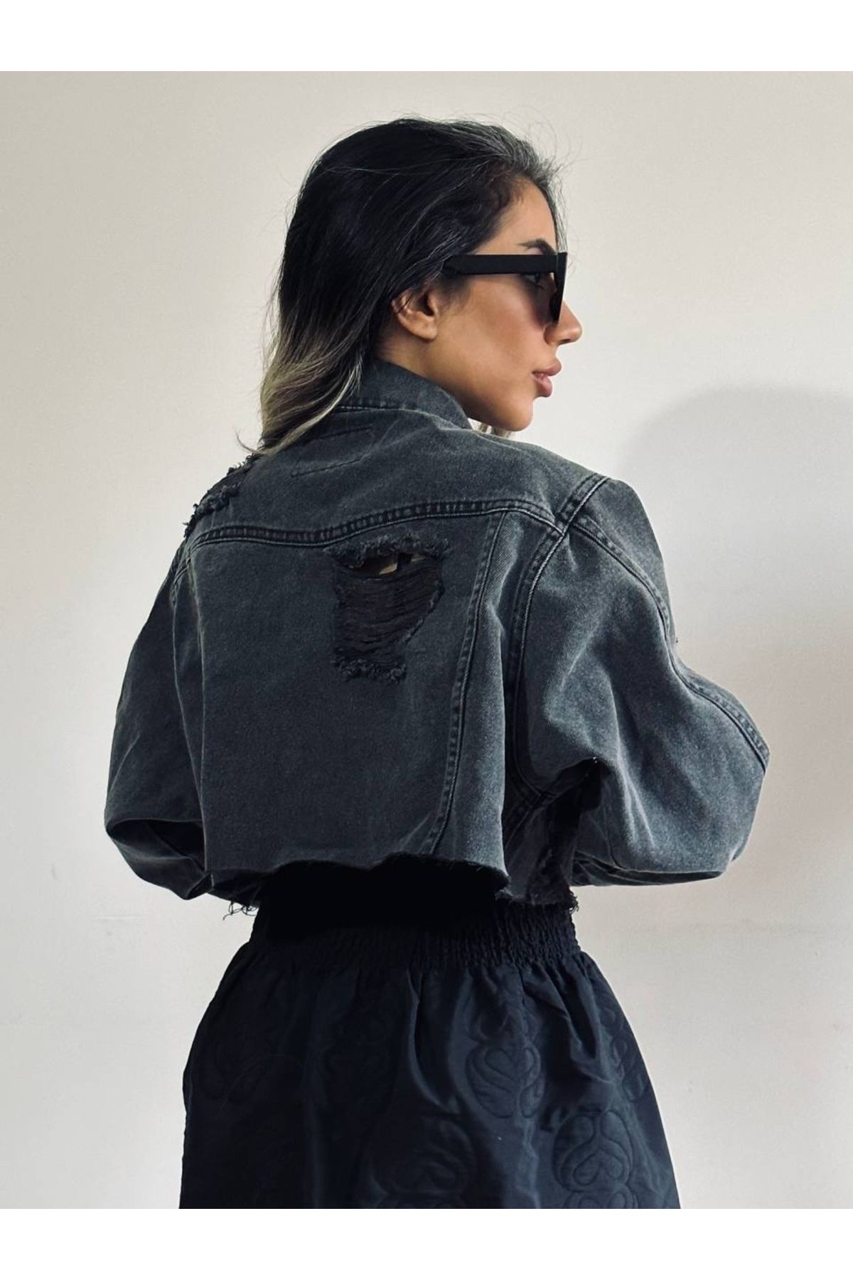Kot crop ceket Kot crop ceket