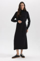 Regular Fit Yarım Balıkçı Yaka Basic Düz Yırtmaçlı Uzun Kollu Maxi Triko Elbise A9807ax23wn Regular Fit Yarım Balıkçı Yaka Basic Düz Yırtmaçlı Uzun Kollu Maxi Triko Elbise A9807ax23wn