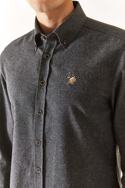 U.S. POLO ASSN. ERKEK DOKUMA SLIM FİT KIŞLIK SİYAH GÖMLEK U.S. POLO ASSN. ERKEK DOKUMA SLIM FİT KIŞLIK SİYAH GÖMLEK