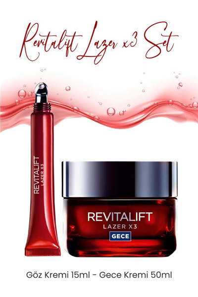 Loreal Paris Revitalift Lazer X3 Gece ve Göz Kremi Loreal Paris Revitalift Lazer X3 Gece ve Göz Kremi