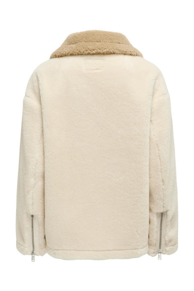 ONLBUKET BONDED FUR JACKET OTW Gömlek Yaka Yakası Kemer Detaylı Peluş Kürklü Mont ONLBUKET BONDED FUR JACKET OTW Gömlek Yaka Yakası Kemer Detaylı Peluş Kürklü Mont