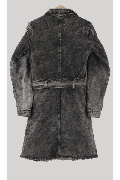 ÖZEL KOLEKSİYON, DÜĞMELİ KUŞAKLI KOT ELBİSE (3023) ÖZEL KOLEKSİYON, DÜĞMELİ KUŞAKLI KOT ELBİSE (3023)