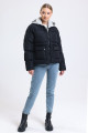 Kadın Siyah Sweatshirt Detaylı Çift Cepli Fermuarlı Asimetrik Şişme Mont Kadın Siyah Sweatshirt Detaylı Çift Cepli Fermuarlı Asimetrik Şişme Mont