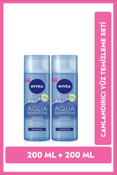 Yüz Temizleme Jeli Aqua Sensation Canlandırıcı 200 ml X2 Adet Yüz Temizleme Jeli Aqua Sensation Canlandırıcı 200 ml X2 Adet