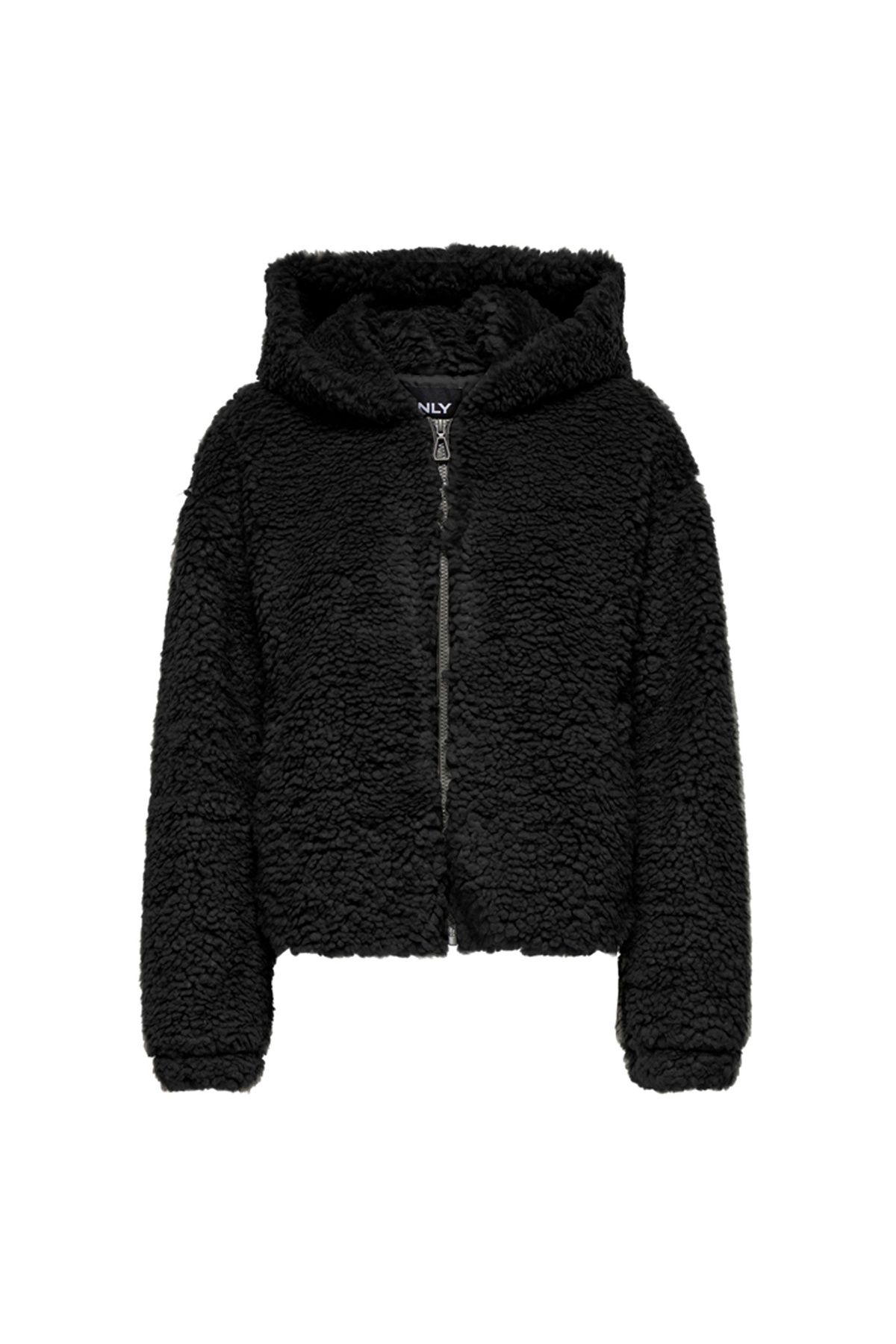 Normal Siyah Kadın Ceket ONLELLIE SHERPA HOODED JACKET CC O Normal Siyah Kadın Ceket ONLELLIE SHERPA HOODED JACKET CC O