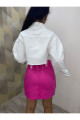 Oversize Crop Kot Ceket Beyaz Oversize Crop Kot Ceket Beyaz