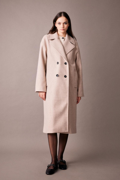 Oversize Fit Kaşe Kaban Oversize Fit Kaşe Kaban