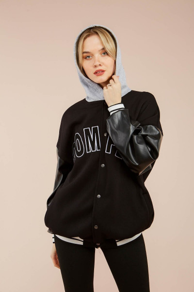 Unisex Complex Kolej Ceket Siyah