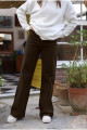 Kahverengi Yüksek Bel Boyfriend Wide Leg Jean Salaş Bol Paça Kot Pantolon Kahverengi Yüksek Bel Boyfriend Wide Leg Jean Salaş Bol Paça Kot Pantolon
