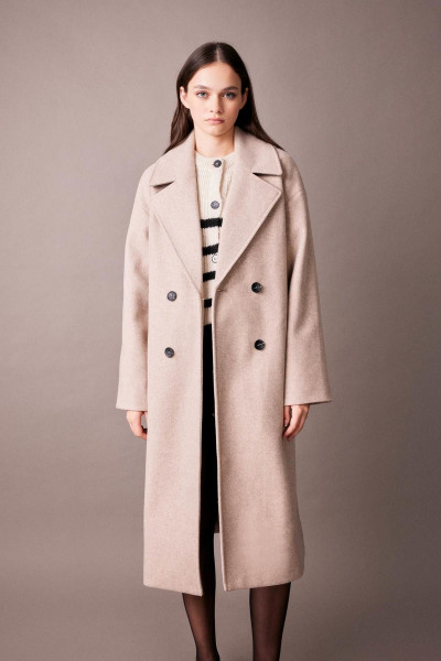 Oversize Fit Kaşe Kaban Oversize Fit Kaşe Kaban
