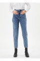 Normal Bel Boru Paça Dar Koyu İndigo Kadın Denim Pantolon 4WAL40004MD Normal Bel Boru Paça Dar Koyu İndigo Kadın Denim Pantolon 4WAL40004MD