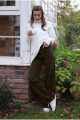 Kahverengi Yüksek Bel Boyfriend Wide Leg Jean Salaş Bol Paça Kot Pantolon Kahverengi Yüksek Bel Boyfriend Wide Leg Jean Salaş Bol Paça Kot Pantolon