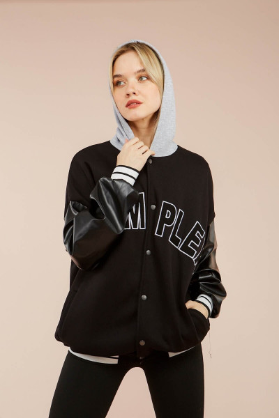 Unisex Complex Kolej Ceket Siyah