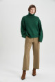 Straight Fit Cepli Yüksek Bel Düz Paça Gabardin Pantolon B5725ax23au Straight Fit Cepli Yüksek Bel Düz Paça Gabardin Pantolon B5725ax23au