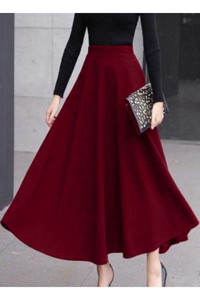 Tesettür Scuba Çan Etek Bordo Tesettür Scuba Çan Etek Bordo