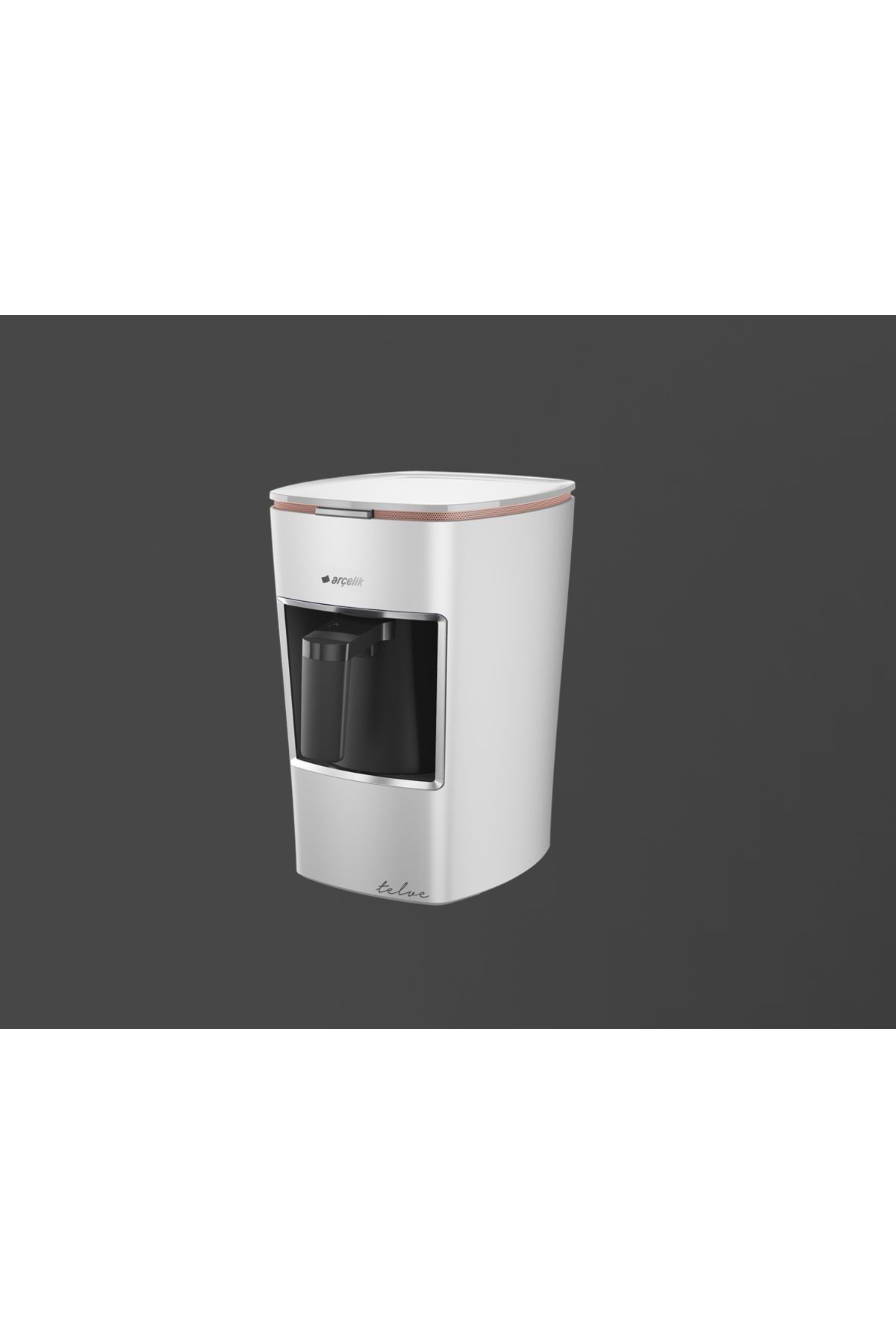 Mini Telve Kahve Makinası Beyaz 670 Watt Işıklı Uyarı Mini Telve Kahve Makinası Beyaz 670 Watt Işıklı Uyarı