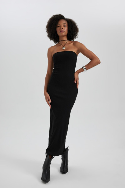 Straplez Fitilli Kaşkorse Maxi Elbise B6706ax23au Straplez Fitilli Kaşkorse Maxi Elbise B6706ax23au