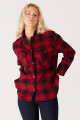 Oversize Fit Geniş Kesim Yün Karışımlı Cep Detaylı Kırmızı Gömlek Oversize Fit Geniş Kesim Yün Karışımlı Cep Detaylı Kırmızı Gömlek