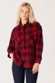 Oversize Fit Geniş Kesim Yün Karışımlı Cep Detaylı Kırmızı Gömlek Oversize Fit Geniş Kesim Yün Karışımlı Cep Detaylı Kırmızı Gömlek