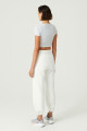 x Melodi Gri Pamuklu Fitilli Crop T-Shirt Short Sleeve