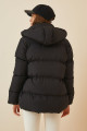 Kadın Siyah Kapüşonlu Oversize Şişme Mont Kadın Siyah Kapüşonlu Oversize Şişme Mont