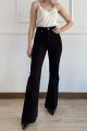 Kadın Siyah Süper Yüksek Bel Likralı Flare Ispanyol Kot Pantalon Jeans Kadın Siyah Süper Yüksek Bel Likralı Flare Ispanyol Kot Pantalon Jeans