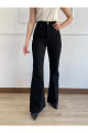 Kadın Siyah Süper Yüksek Bel Likralı Flare Ispanyol Kot Pantalon Jeans Kadın Siyah Süper Yüksek Bel Likralı Flare Ispanyol Kot Pantalon Jeans