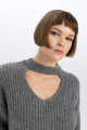 Relax Fit Choker Yaka Selanik Kumaş Kazak B3827ax23wn Relax Fit Choker Yaka Selanik Kumaş Kazak B3827ax23wn