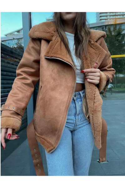 SÜET İÇİ KÜRKLÜ MONT/CEKET / TABA RENK SÜET İÇİ KÜRKLÜ MONT/CEKET / TABA RENK