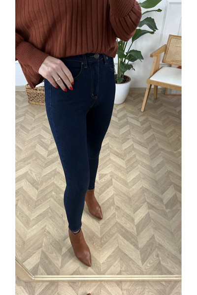 Lidie Lacivert Kadın Power Likra Skinny Jean Dar Paça Kot Pantolon Lidie Lacivert Kadın Power Likra Skinny Jean Dar Paça Kot Pantolon