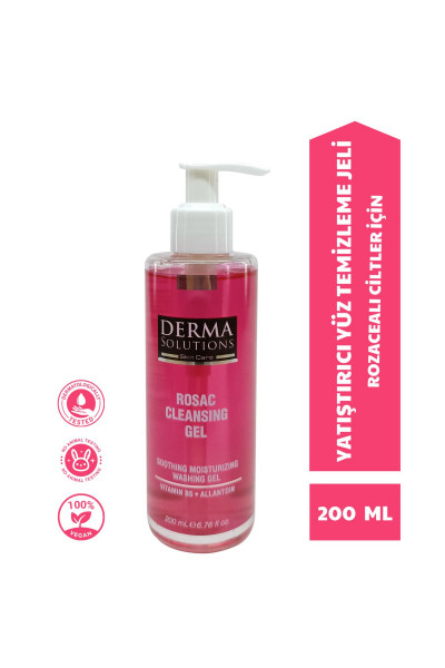 Derma Solutions Rosac Cleasing Gel - Rozacealı Ciltler Için Yatıştırıcı Yüz Temizleme Jeli Derma Solutions Rosac Cleasing Gel - Rozacealı Ciltler Için Yatıştırıcı Yüz Temizleme Jeli