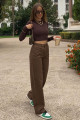 Mad Girls Kahverengi Palazzo Jean Mg1247 Mad Girls Kahverengi Palazzo Jean Mg1247