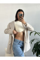 Taş Oversize Blazer Ceket 24022 Taş Oversize Blazer Ceket 24022