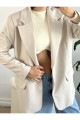 Taş Oversize Blazer Ceket 24022 Taş Oversize Blazer Ceket 24022