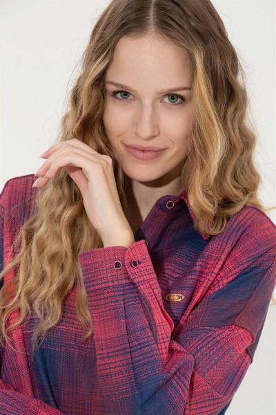 Kadın Vişne Uzun Kollu Gömlek ELİFSU BUTİKHOME Kadın Vişne Uzun Kollu Gömlek ELİFSU BUTİKHOME