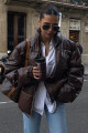 Kahverengi Oversize Basic Deri Mont Mg1387 Kahverengi Oversize Basic Deri Mont Mg1387