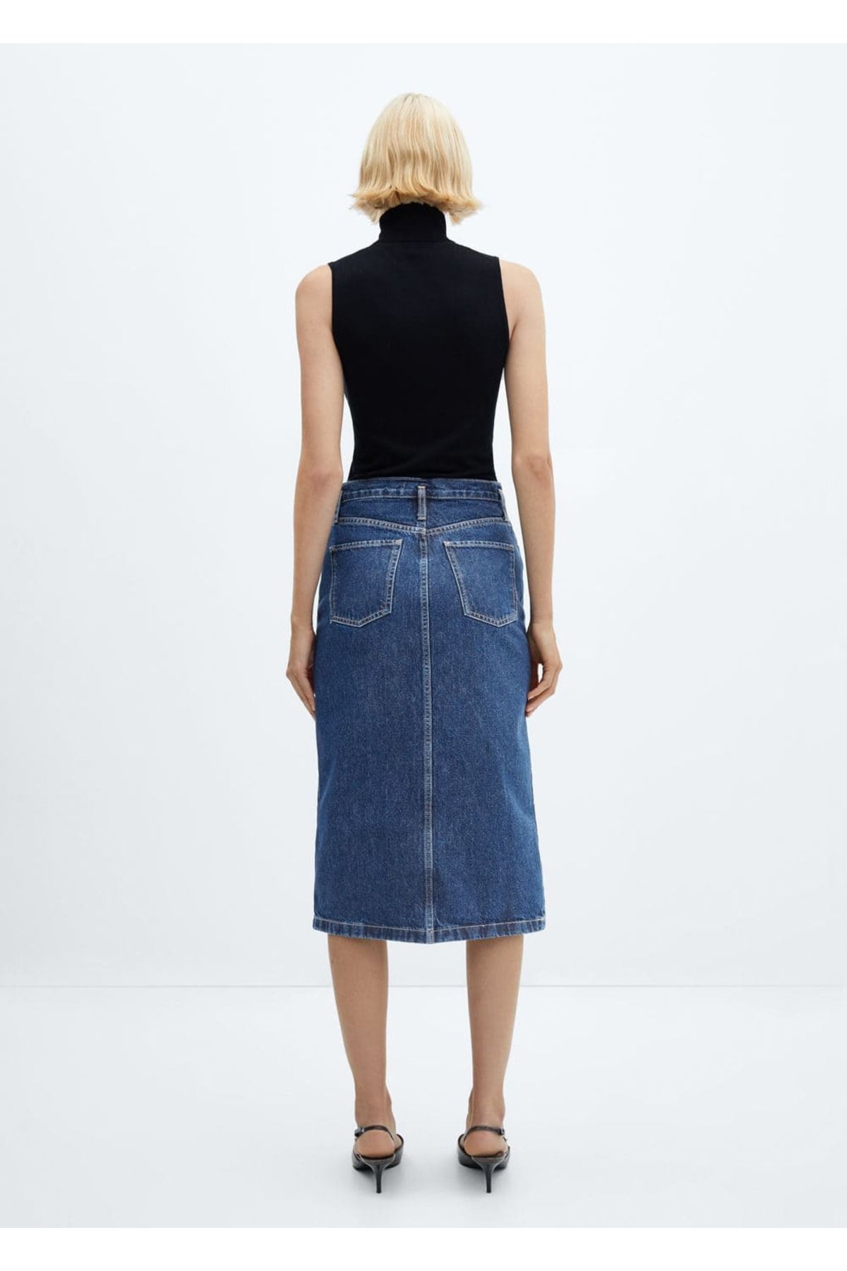 Midi denim etek Midi denim etek