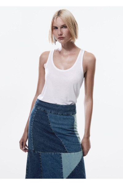 Patchwork Denim Etek Patchwork Denim Etek