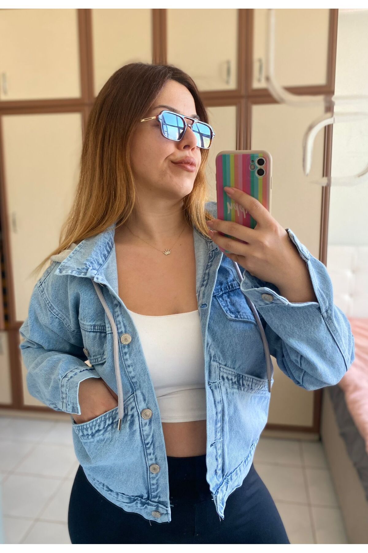 KAPÜŞONLU KOT CEKET KAPÜŞONLU KOT CEKET