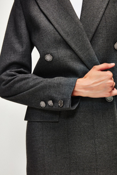 Kruvaze Cep Kapaklı Ceket