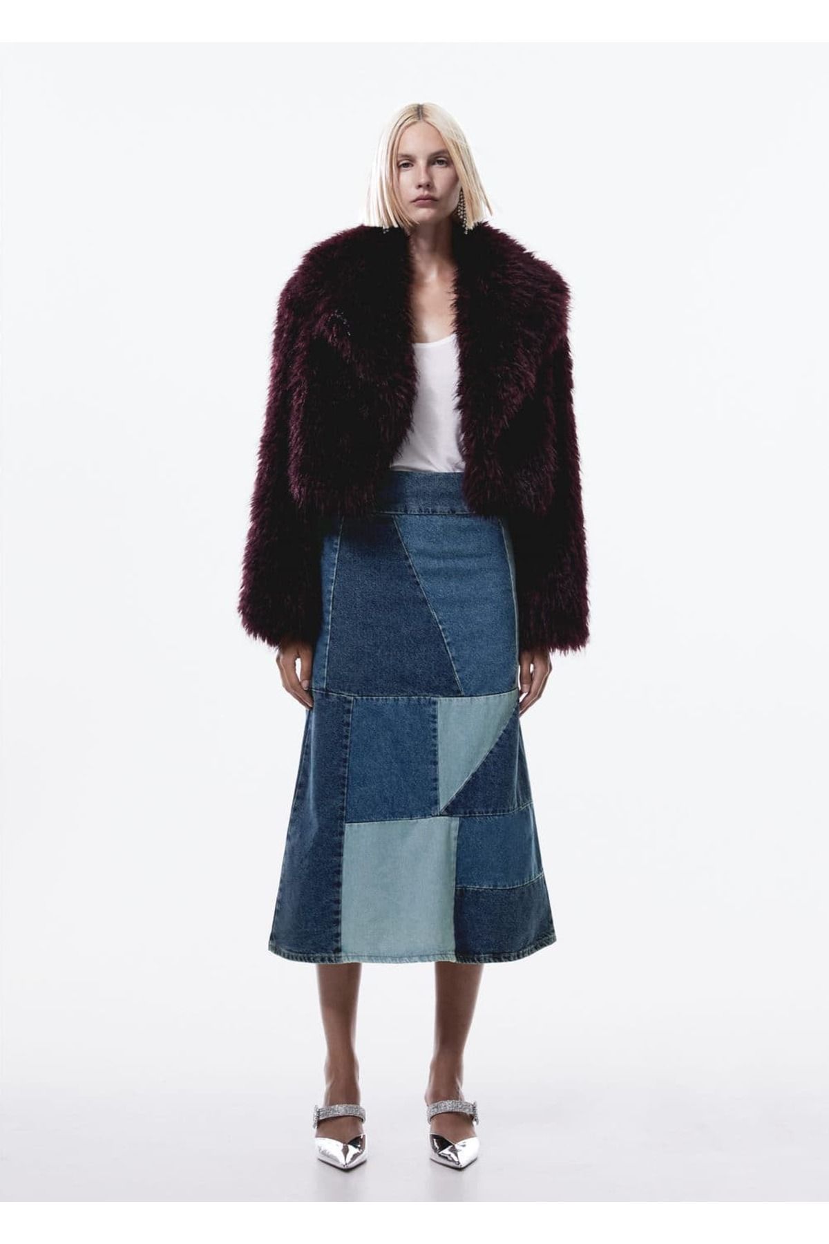 Patchwork Denim Etek Patchwork Denim Etek