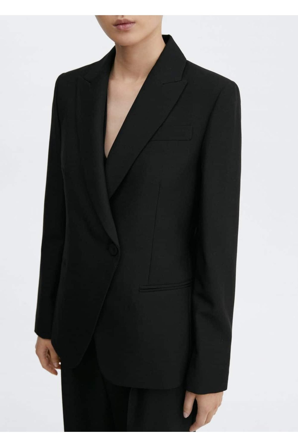 Regular Kesim Yünlü Blazer Ceket Regular Kesim Yünlü Blazer Ceket