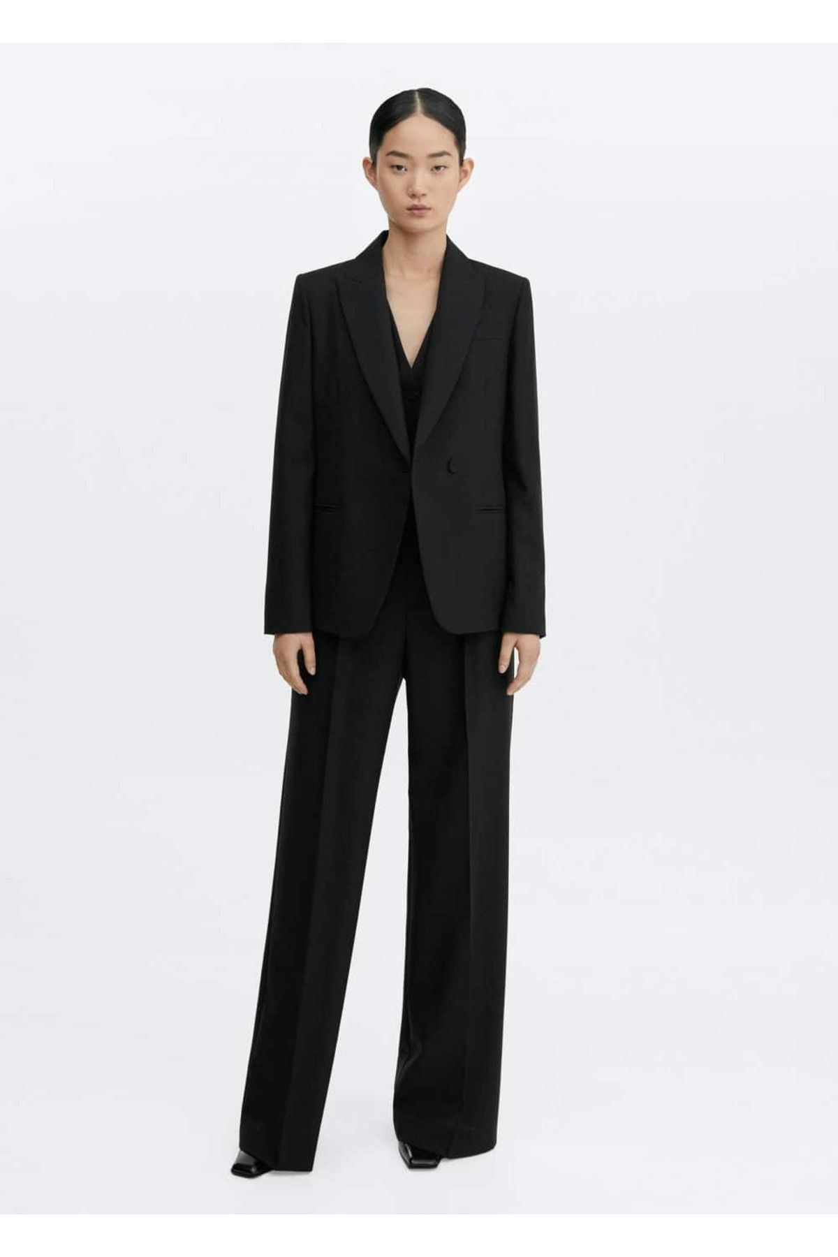 Regular Kesim Yünlü Blazer Ceket Regular Kesim Yünlü Blazer Ceket