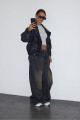 Siyah Oversize Deri Mont Siyah Oversize Deri Mont