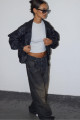 Siyah Oversize Deri Mont Siyah Oversize Deri Mont