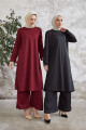 Tunik Pantolon Tesettür İkili Takım Bordo Tunik Pantolon Tesettür İkili Takım Bordo