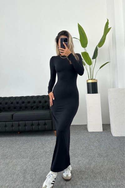 Kadın Siyah Hailey Uzun Kollu Maxi Elbise Kadın Siyah Hailey Uzun Kollu Maxi Elbise
